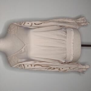 NWT Rachel Zoe Women's Beige Blouse Size Small